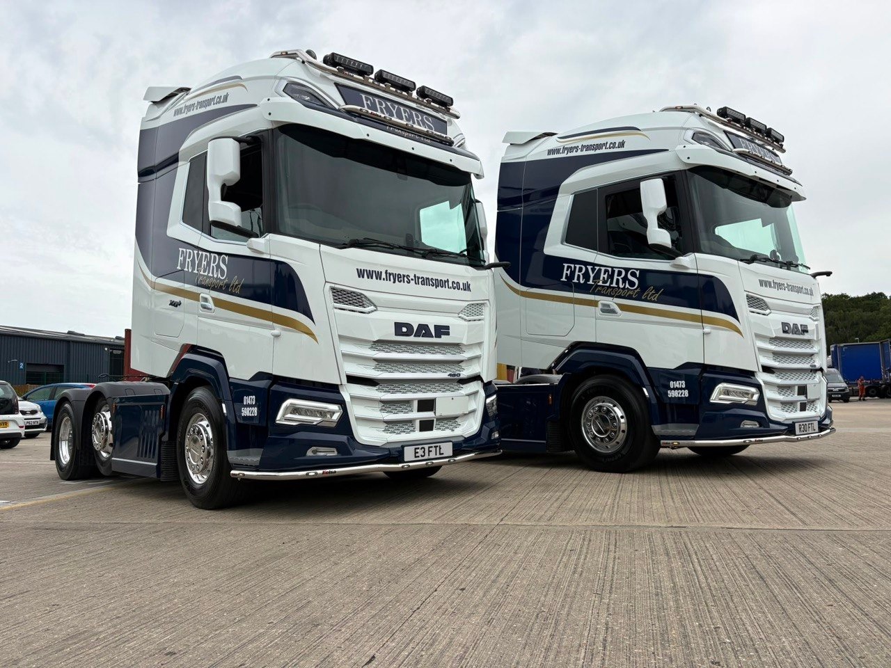 Fryers Transport tractor units on the depot yard.